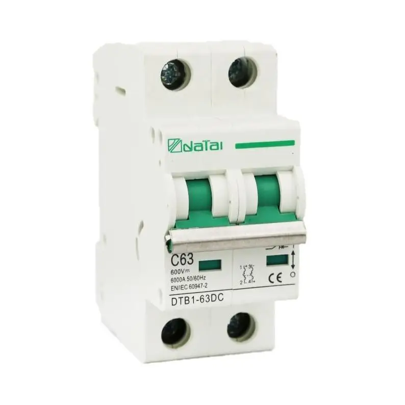 DTB1-63DC 12v-550V 2P 32A 36mm 40 dc circuit breaker for PV system solar power mini circuit breaker