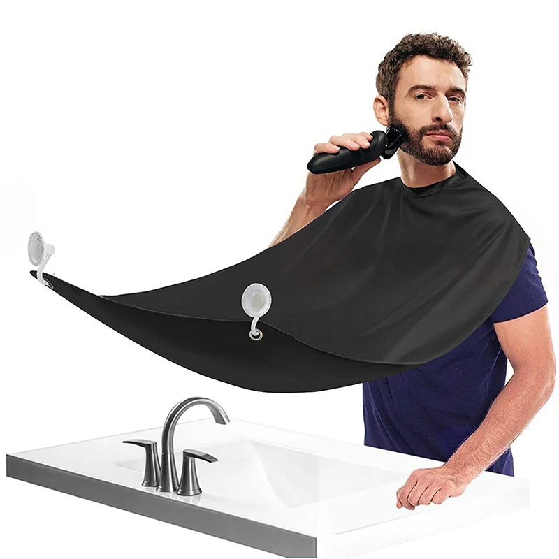 Waterproof taffeta fabric Salon barber Male Bib Trimmer Facial Hair Cape Sink Shaving Beard Apron