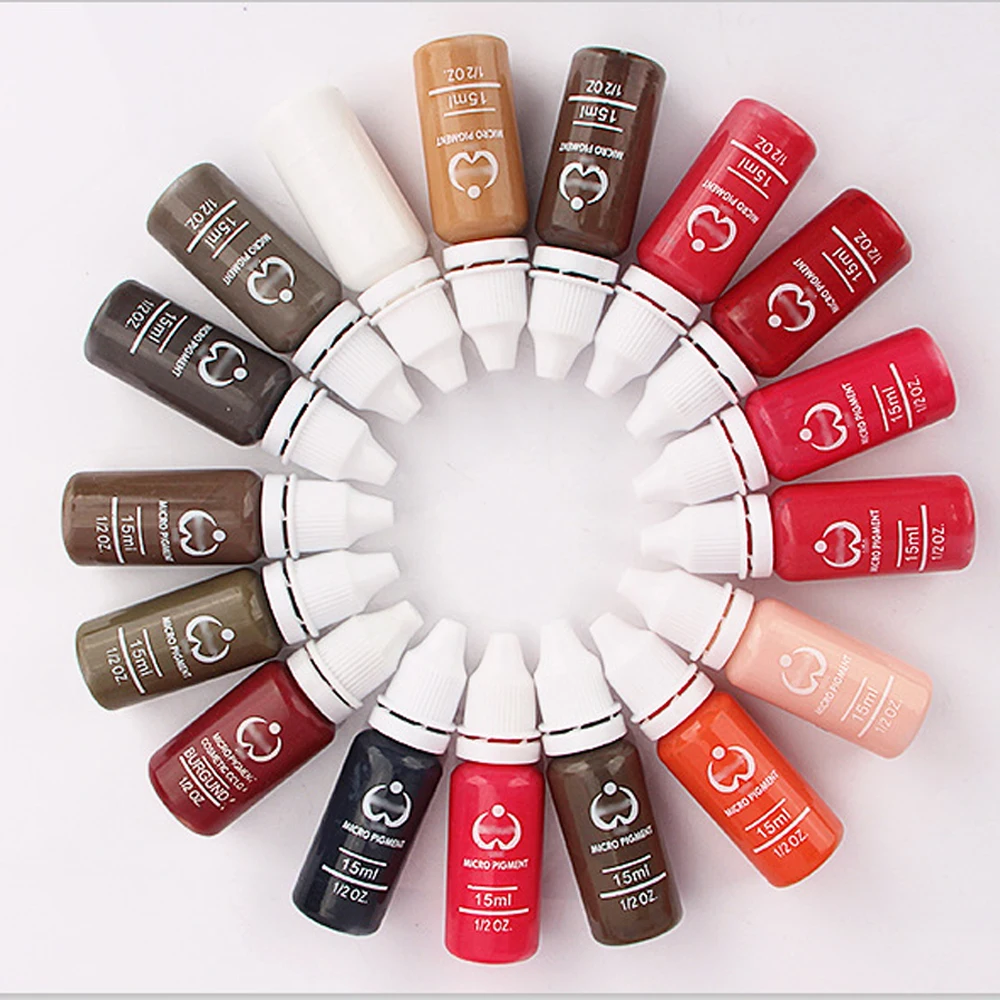 Professional Custom Logo Training Practice PMU Pigment Eyeliner Lip Eyebrow Tattoo Color Body Beauty Permanent Makeup Pigment