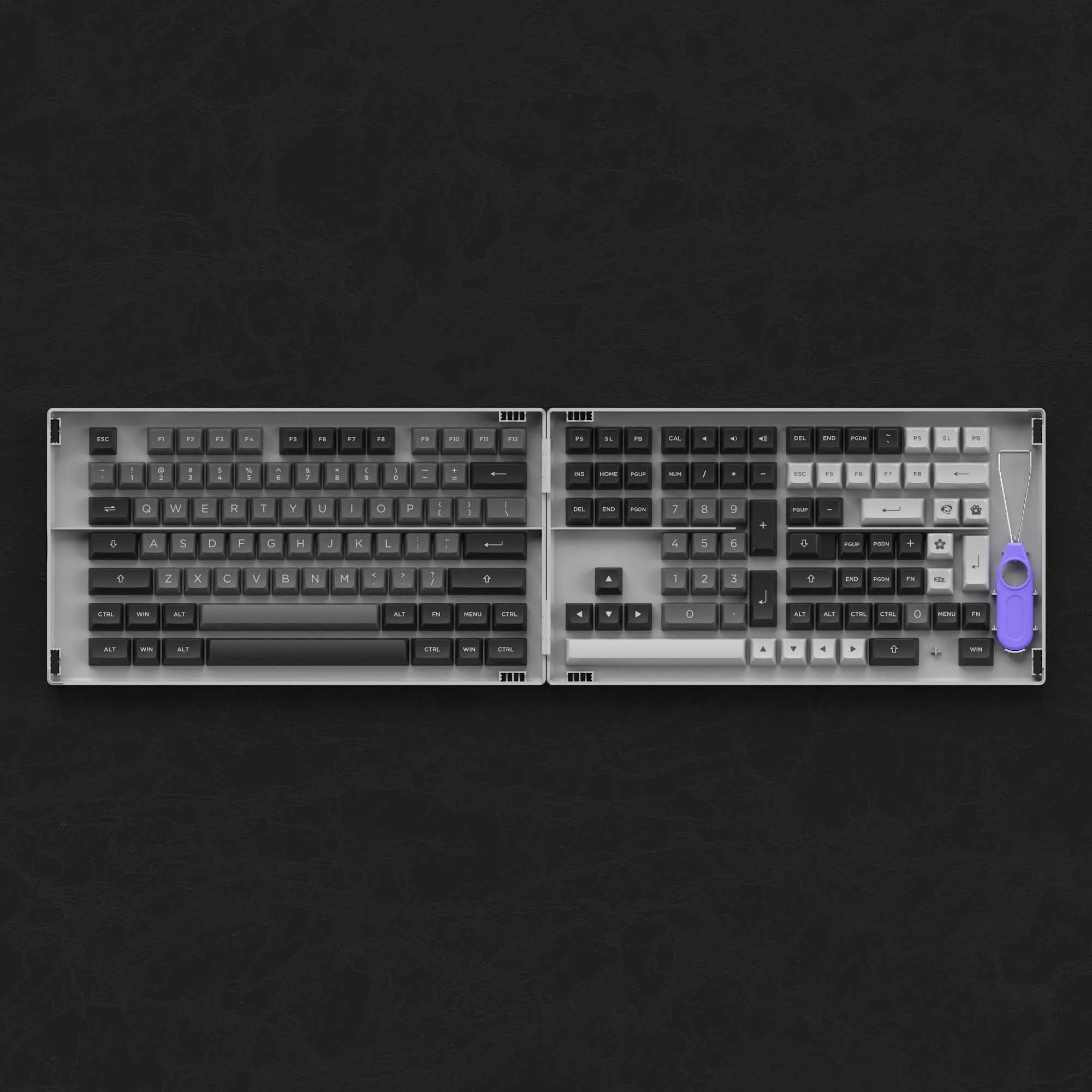 Akko custom layout 197 keys doubleshot pbt keycaps backlit mechanical keyboard keycap set