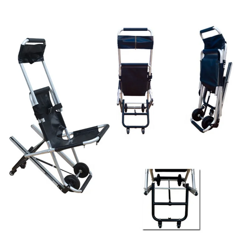 Medical Emergency Rescue Aluminum Alloy Folding Stair Evacuation Chair Stretcher