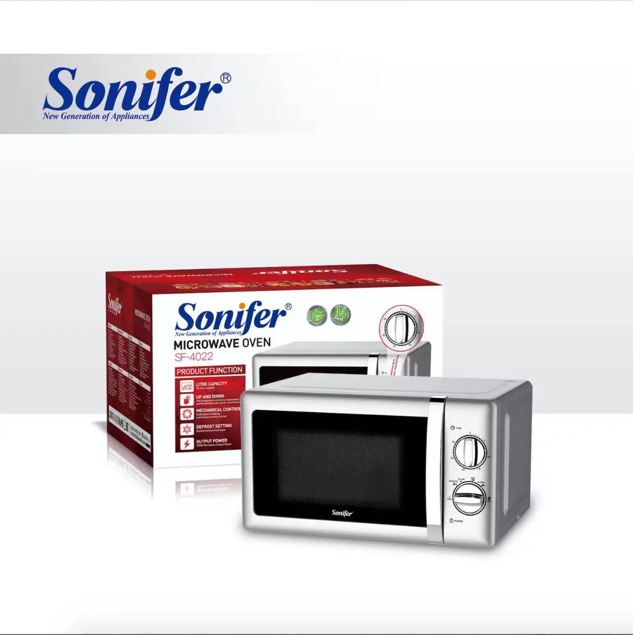 Sonifer SF-4022 wholesale household multi-function 20L capacity heating thermostat bread electric microwave oven