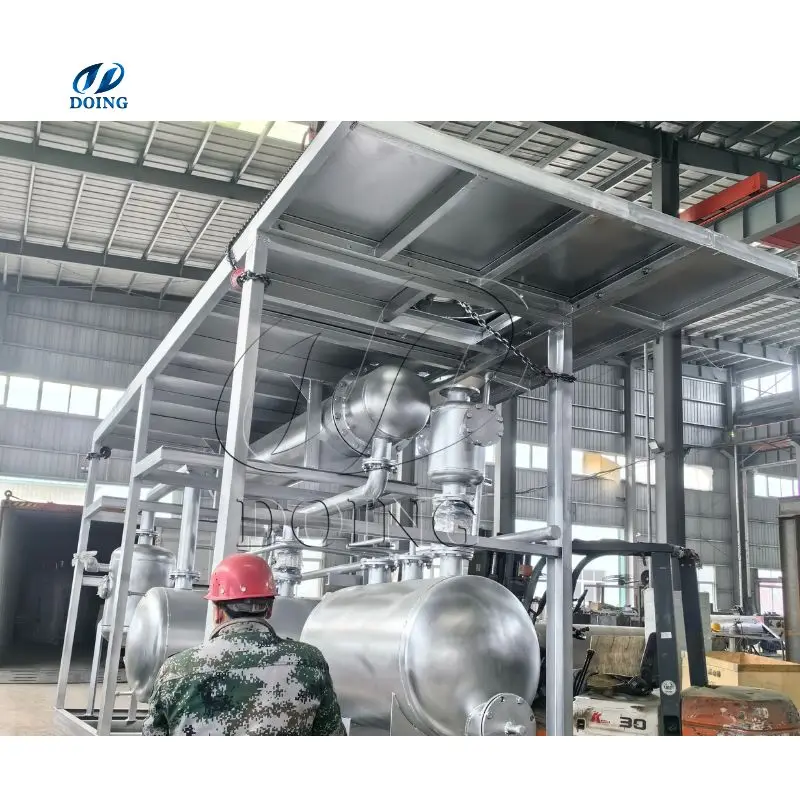 With Catalyst Convert Pyrolysis oil/Used Car engine Oil Recycling Machine into diesel Waste Oil Refining Refinery Plant