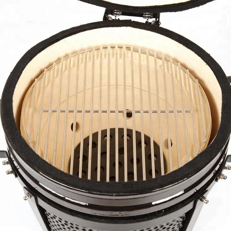 15 Inches China Manufacturer Portable Clay Kamado Oven Japanese Porcelain Charcoal Barbecue Bbq Ceramic Green Egg Komado Grill