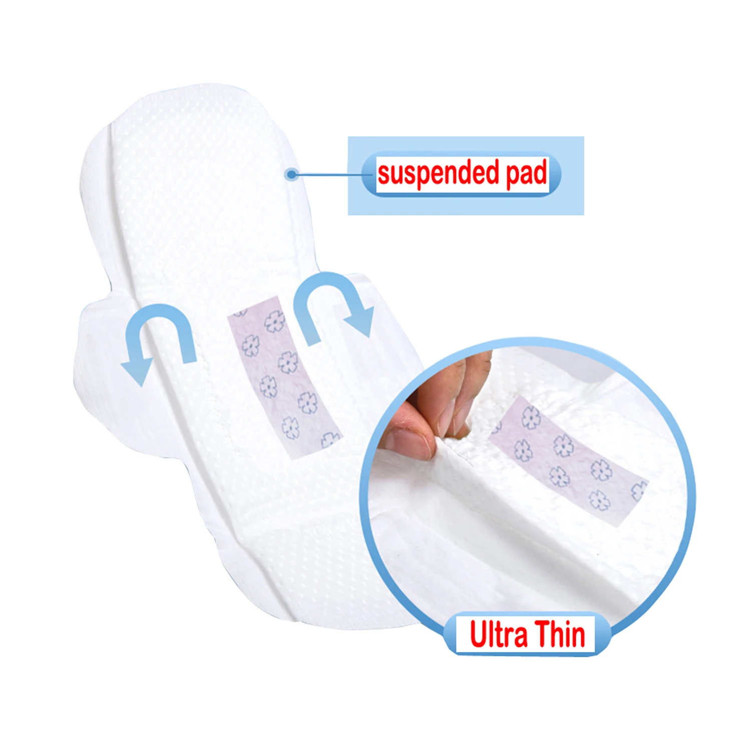 Woman Pads For Menstrual Wholesale Biodegradable Organic Cotton Sanitary Napkins Soft Ultrathin Anions Sanitary Pad Napkins