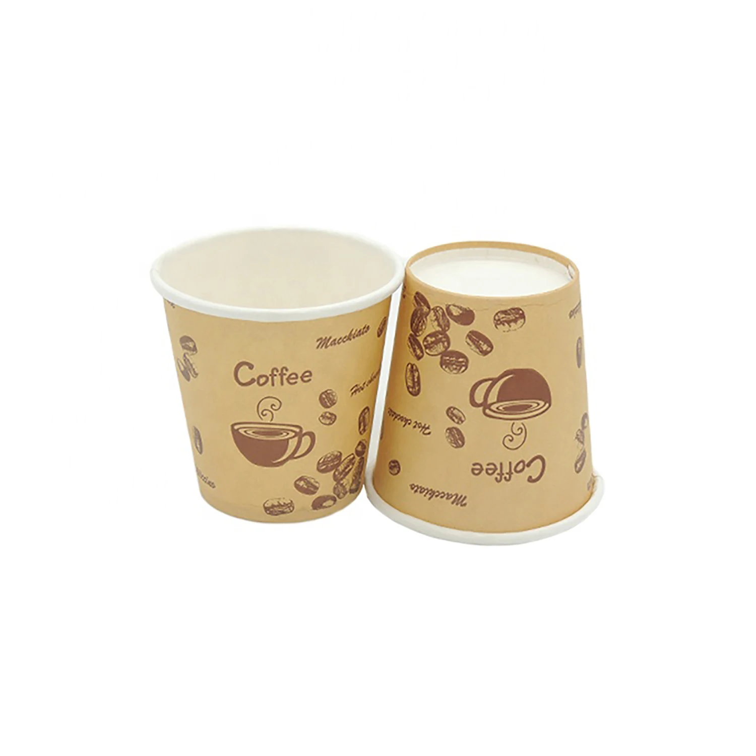 Wholesale Eco-friendly Paper Cup Food Grade 2.5oz Single Wall Paper Coffee Cups For Hot Drinks