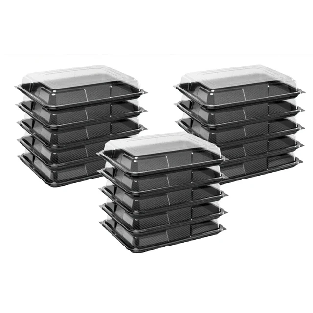 Plastic Sandwich Platter With Lid Buffet Trays With Lids Large Catering Disposable Cheese Food Platter Tray