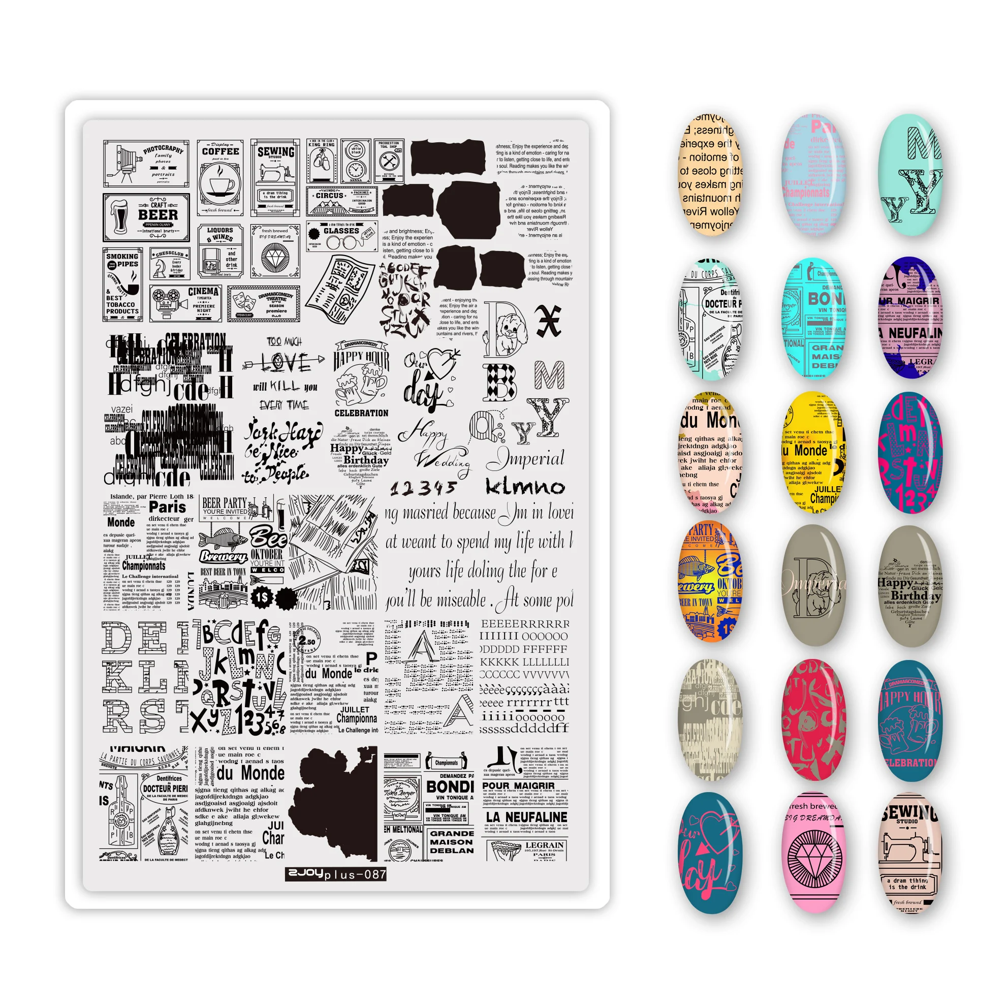 Nail Art Stamping Plate French Line Stripe Design Nail Polish Flower Leaf Printing Stamp Template Plate Stencil Manicures Decor