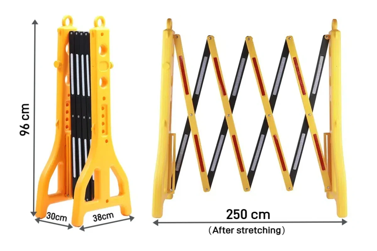 2.5m Plastic Safety Folding Reflective Fence / Barrier