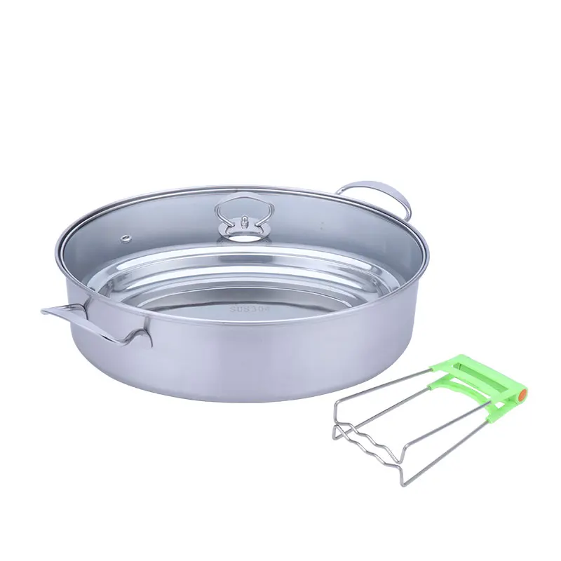 
304/410 Stainless Steel Fish Steamer Pot Hot Pot Fish Pot Cooking Open Flame Induction Cooker Use 