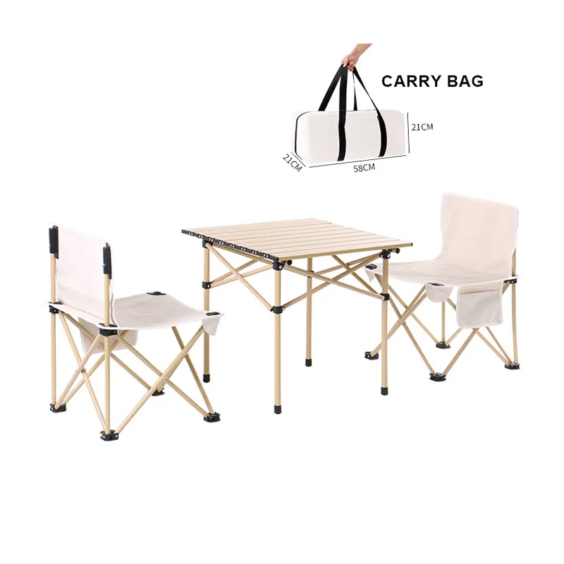 Уличный складной стол и стул из алюминиевого сплава, стол и стул, портативный набор из пяти предметов для кемпинга (1600556282742)