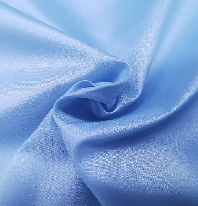 2022 New Design 300T Water And Wind Proof Anti-Uv Polyester Breathable Fake Leather Pu Polyester Pongee Fabric For Down Jacket