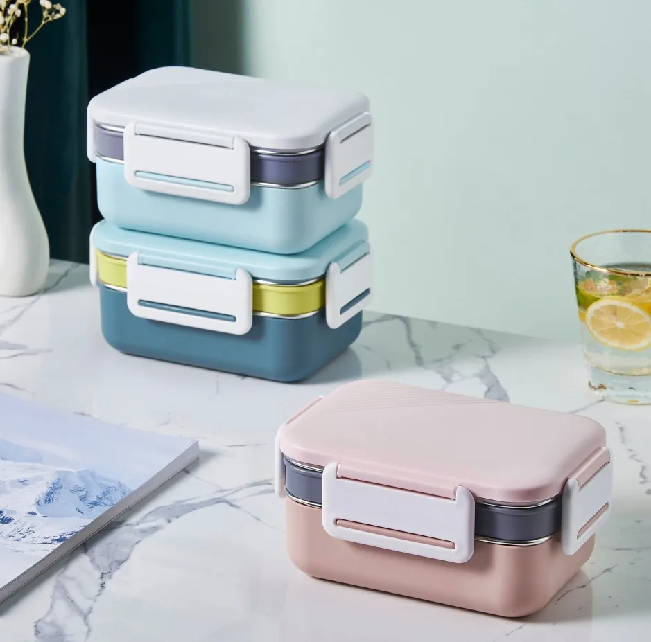 2 layers Thermal Insulated lunch box tiffin carrier