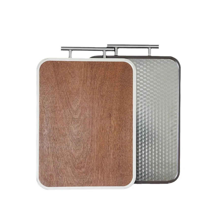 Cutting Board Double Sided, Stainless Steel Cutting Boards for Kitchen, Food-Grade, Stainless Steel & Wheat Straw PP