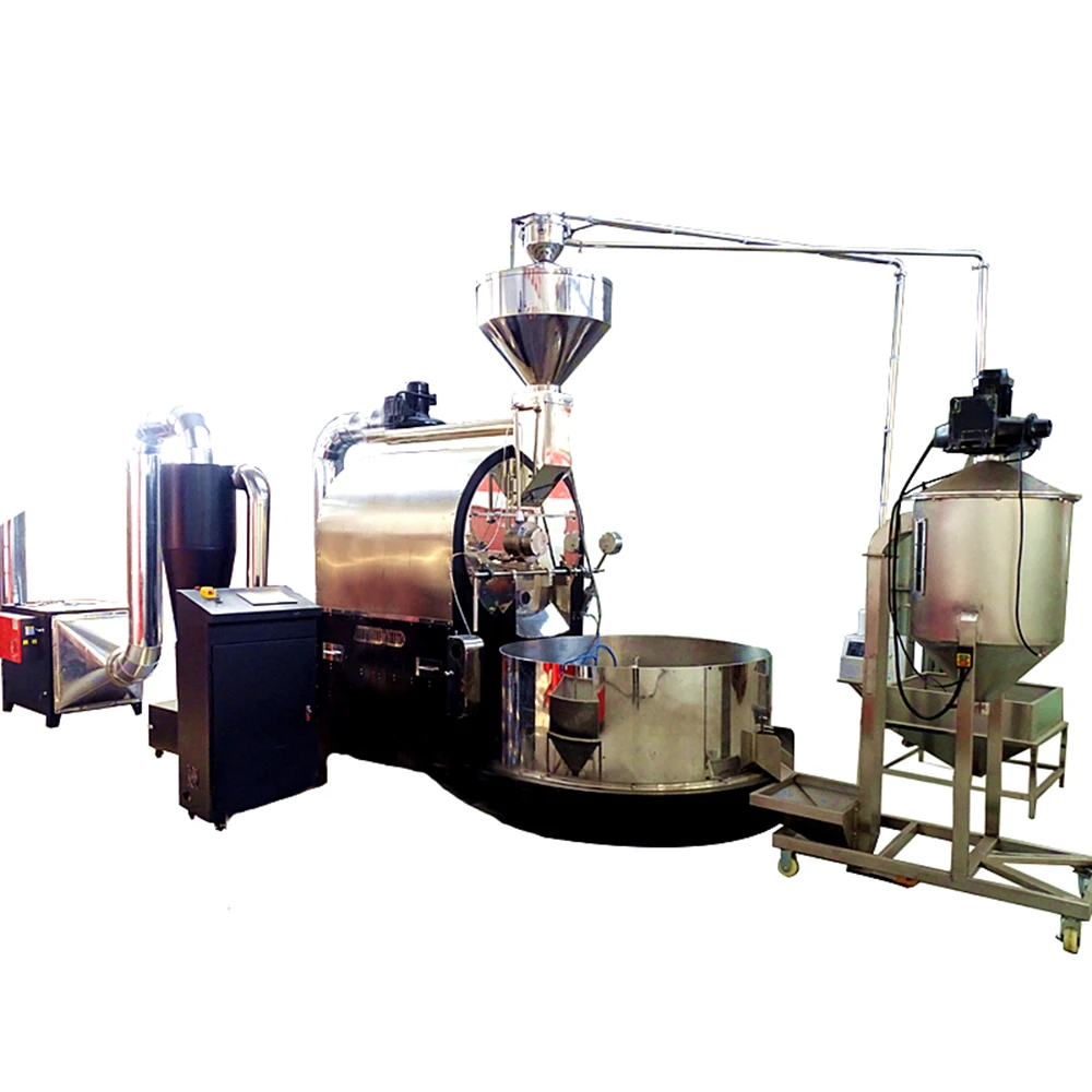High technology topper bk 60kg 120kg 300kg 25 ton cocoa and coffee beans roasting machines with software and production line