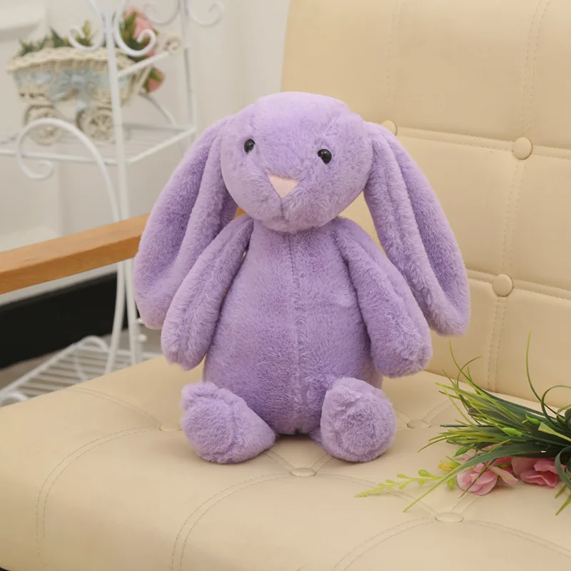 free sample stuffed custom plush long ear colorful bunny toy/wholesale plush rabbit toy for easter festival/plush bunny toy