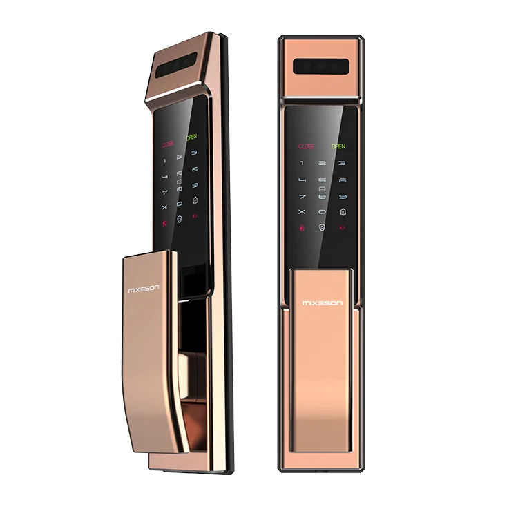 MIXSSON Tuya App Mobile Remote Control Face Recognition Fingerprint Password Lock Fully Automatic Smart Door Lock