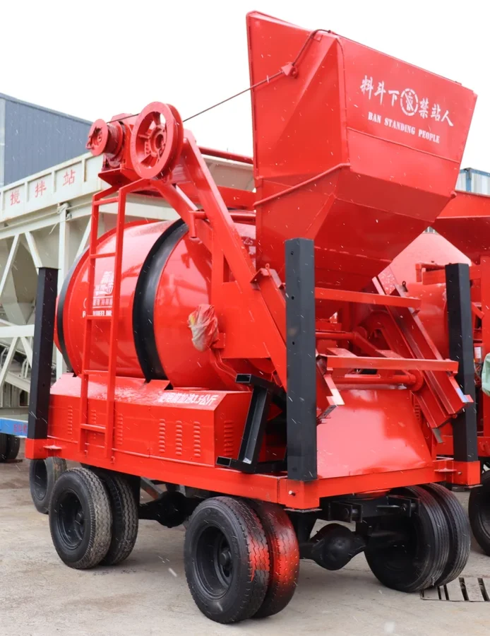 JZC320 Drum Mixer Concrete Cement Mortar Mixing Machine Fully Automatic Bucket Mixer 0.55kw Pump Motor Power