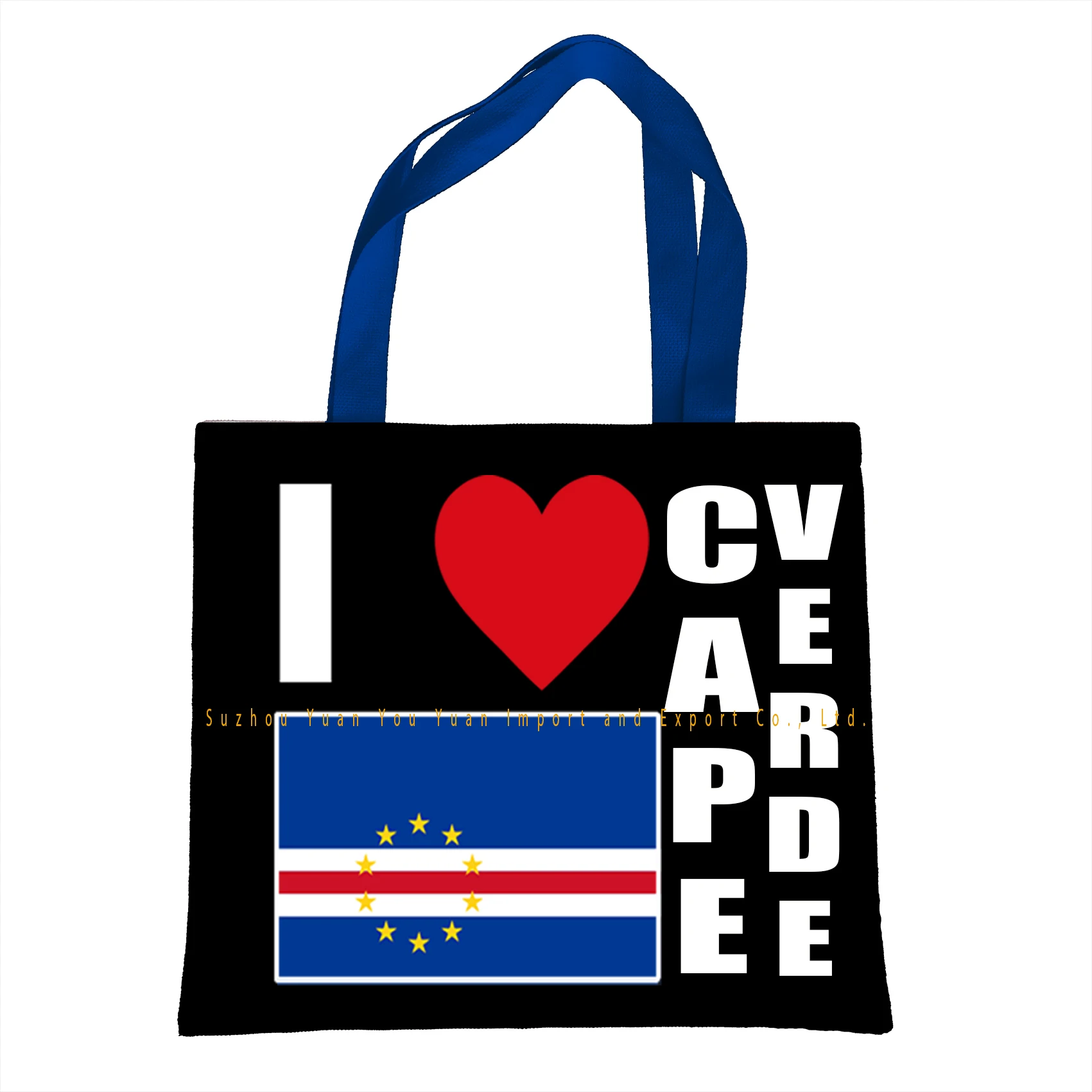 custom 16X14 inches Double Sided Sublimation Printing        CAPE VERDE     tote bag