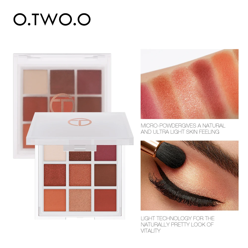 O.TWO.O Private Label 3 Versions 9 Colors Diamond Makeup Cardboard Eyeshadow Palette Wholesale Eyeshadow
