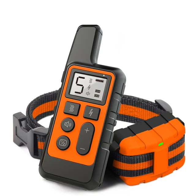 
500M Dog Training Collar Pet Electric Remote Control Collar Waterproof Rechargeable Dog Training Tool with LCD Display 30%off 