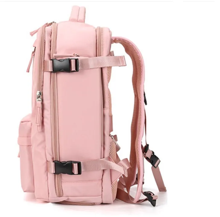 Women business travel large capacity oversized light weight multifunctional luggage backpacks for short trips with shoes pocket
