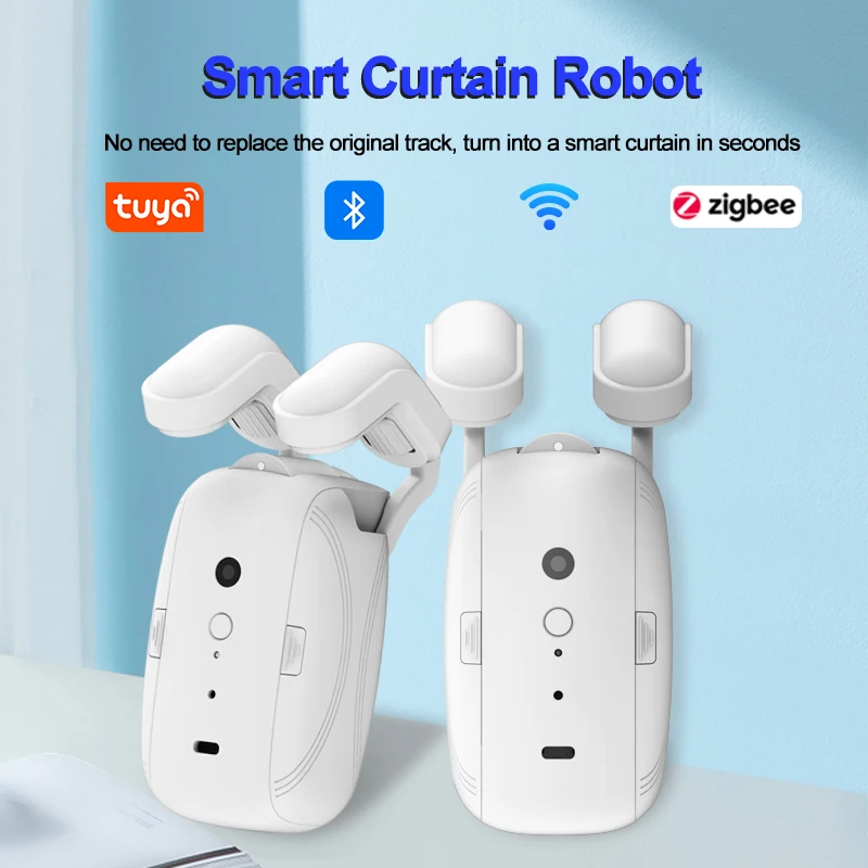 Tuya Automatic Curtain Opener Motor WIFI BT Voice Remote Control Wireless Smart Curtain Robor