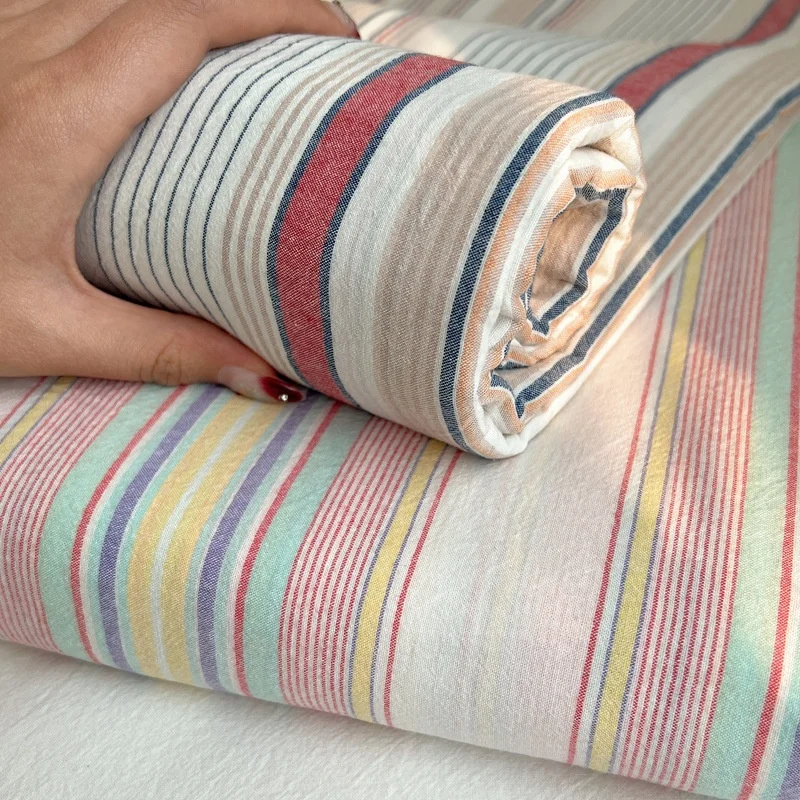 Cotton Bed Sheet Geometric Plaid Pattern-D Soft Breathable Washed Cotton Duvet Cover Bed Sheet Pillowcase