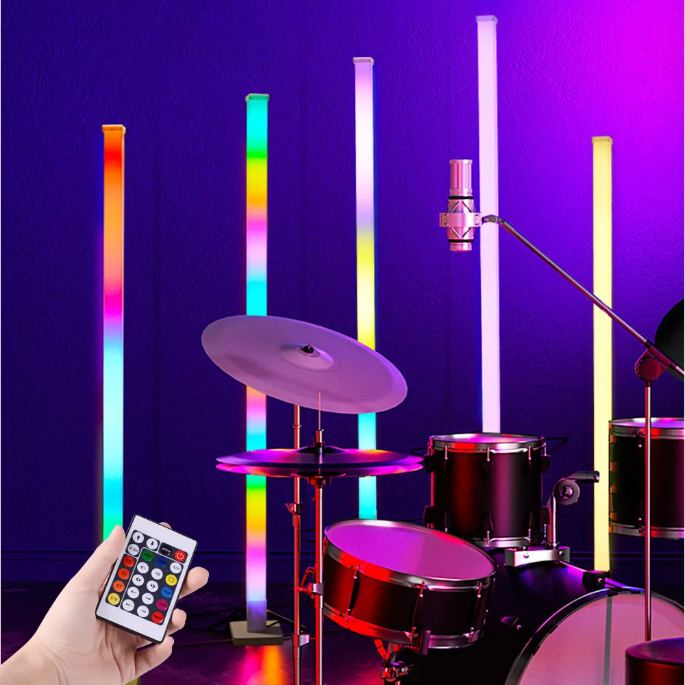 Modern Nordic LED Atmosphere Light RGB Colors Standing Lamp Remote&APP Hotels Standing Lamp Corner Light for Living Room