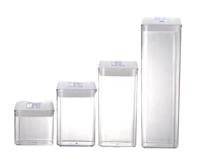 0.5L 0.8L 1.2L 1.9L plastic square easy button food milk powder cans sealed cans grains cans