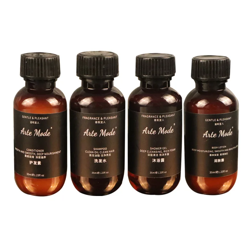 15ml 30ml 40ml 50ml 100ml PET mini disposable hotel supplies amenities body lotion shampoo and conditioner bottle