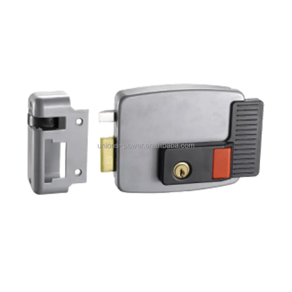 Smart Home Electric Rim Lock With Deadbolt Latch Electronic Rim Lock Gate Lock