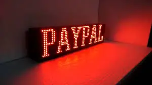 P10 Red LED Display Advertising Sign Board 1920*320mm