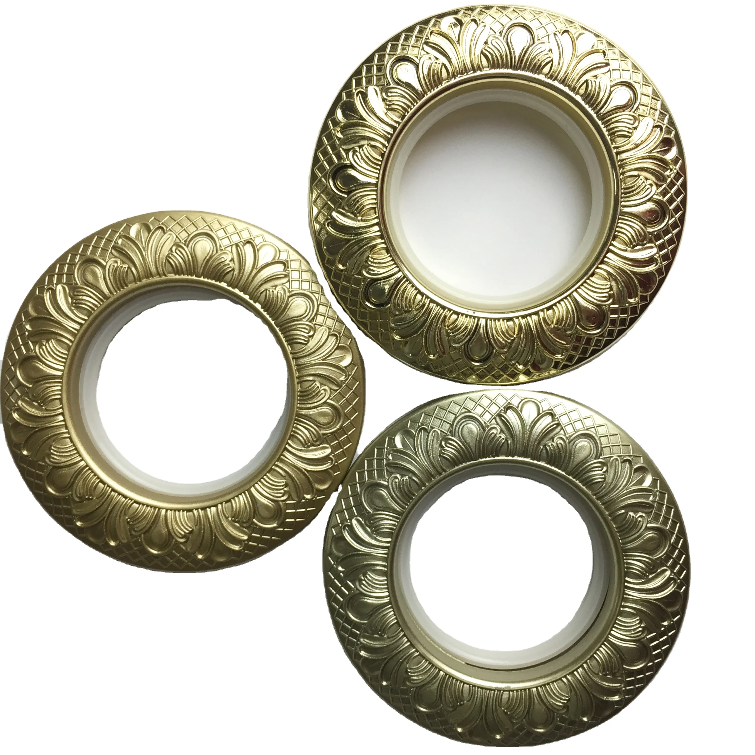 curtain pp ring accessories AB face 77 MM 3D flower print plastic eyelets curtain rings for curtain poles