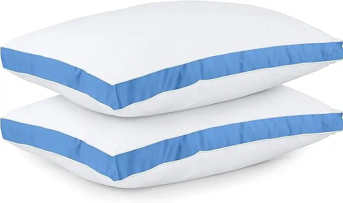 Wholesale Hotel Collection Quality Bed Pillow for Sleeping Set of 2 Down Alternative Microfiber Filled Pillow Back Side sleeper