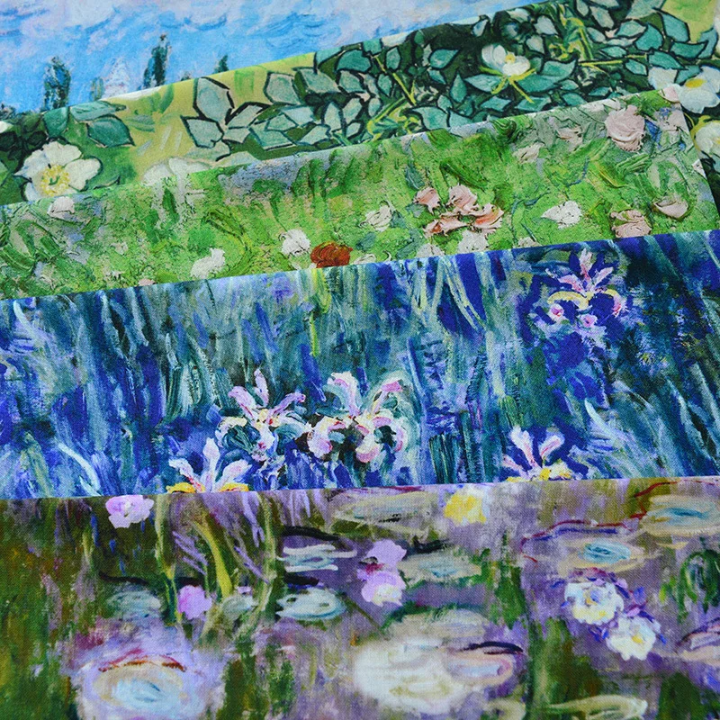 Pure cotton fabric printing dyeing cloth diy manual cotton clothing household cloth cushion for leaning on the oil painting