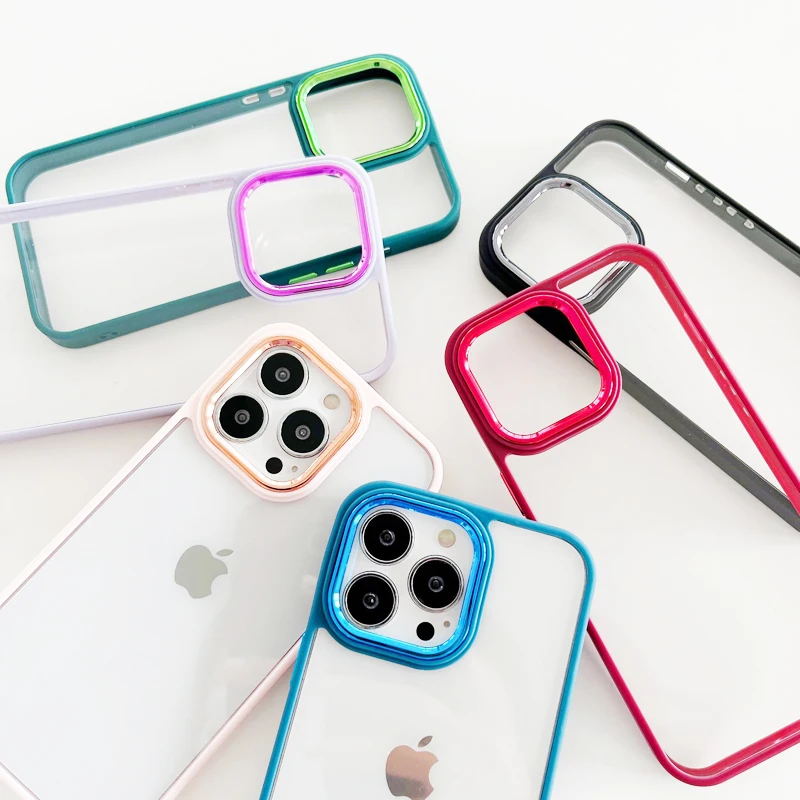 Shockproof Acrylic Transparent Clear Mobile Cell Phone Case For iPhone 13 Case 11 12 14 Pro Max Phone Case Cover