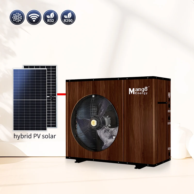 QI Pro Series 19kW R290/R32  Heat Pump wood grain with Heating Cooling Monoblock Wifi Control  and SG Ready