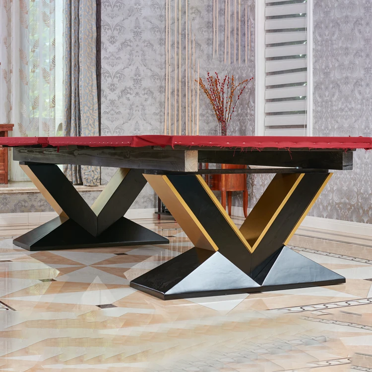 Modern luxury private customized V shape legs pool tables billiards