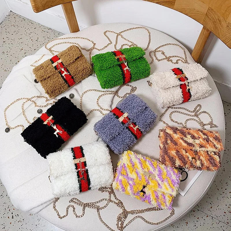 Jtfur Bean Merino Baby Sleeping Knitting Felted Wool Felt Bag Tote Faux Fur Bag Handbag Felt Cosmetic Wool diy Purse