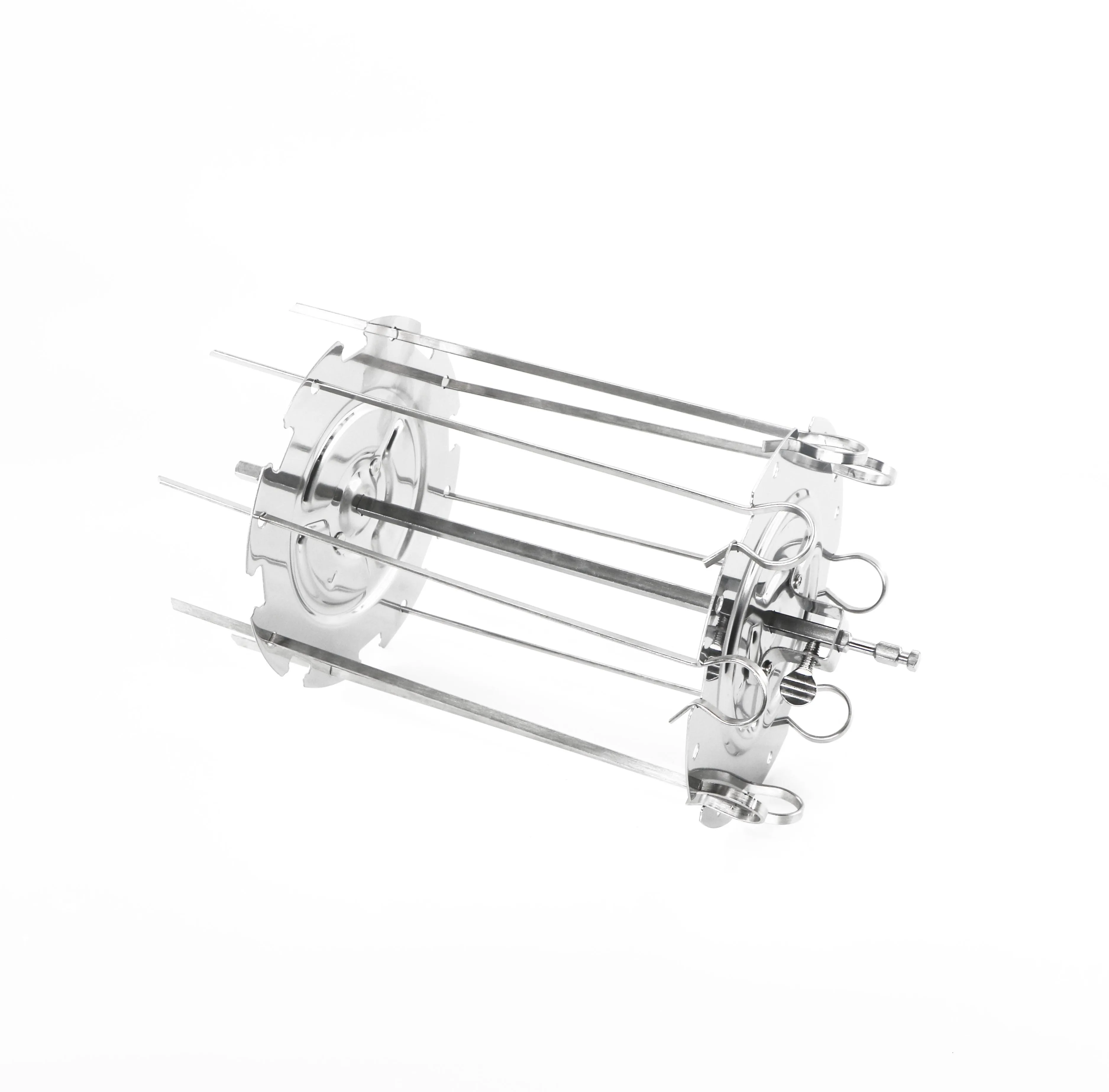 Rotating Skewer Spin Fork Stainless Steel Rotating Grill Oven Kitchen accessories roast BBQ meat tool set turnspit fork roast
