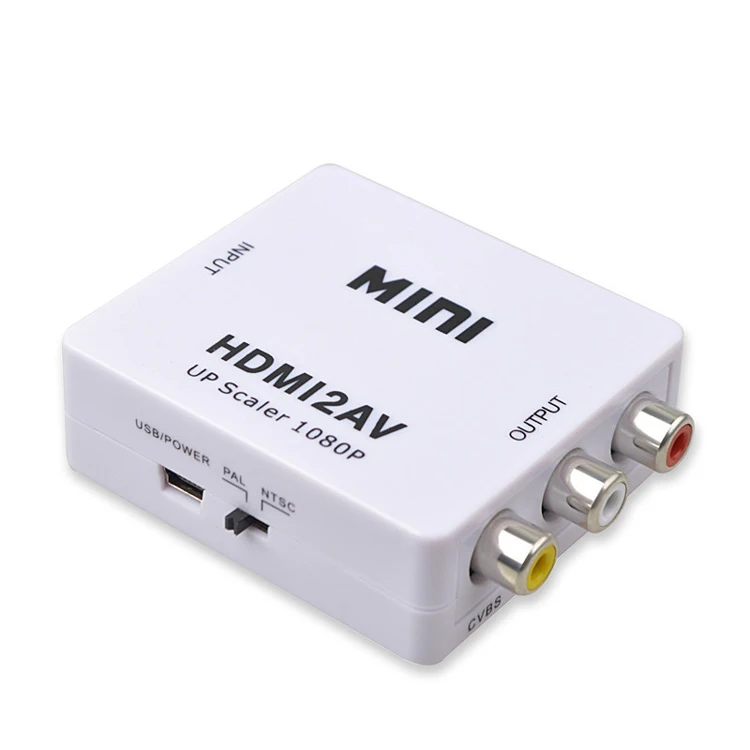 1080P 60Hz HD MI to AV RCA 3RCA CVBs композитный видео аудио конвертер адаптер Mini HDMI2AV