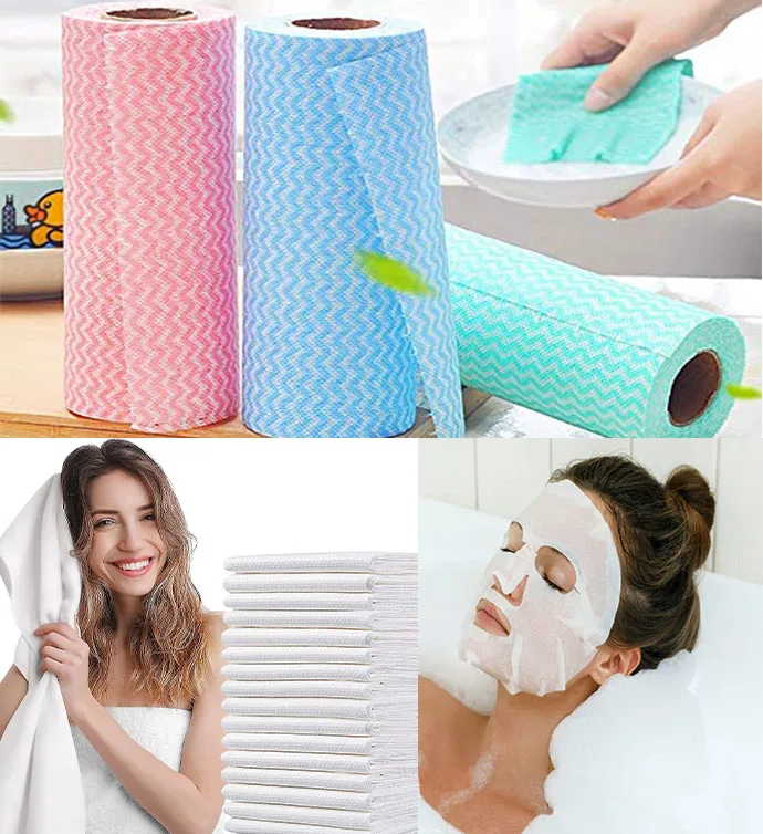 Non-Woven Fabric Cloth Roll Biodegradable Cotton Pp Pe Hydrophobic Material Baby Non Woven Wet Wipes Spunlace Nonwoven Fabric