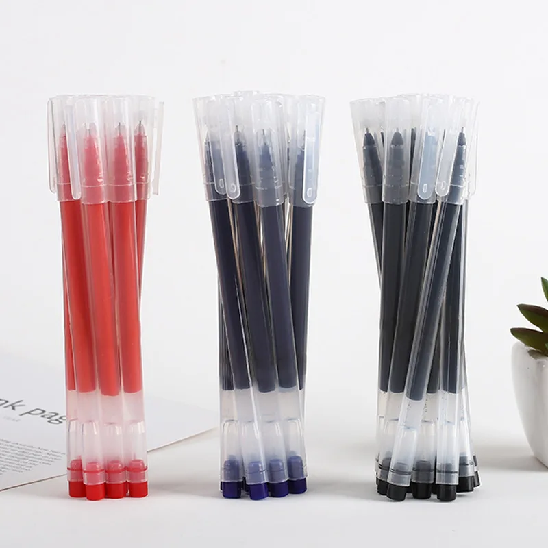 CHXN 0.5mm large capacity gel pen full needle tube disposable black pen carbon pen