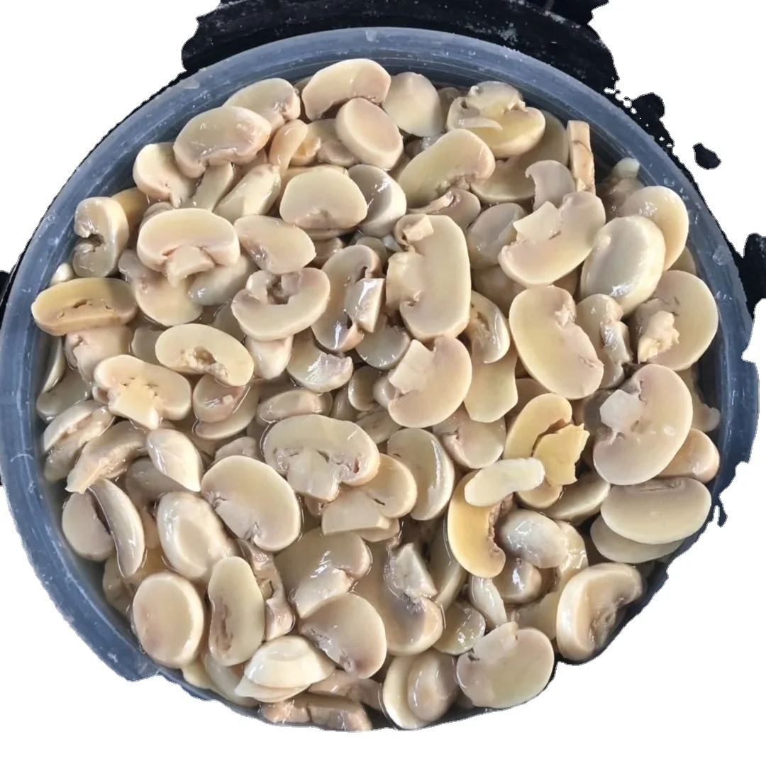 mushroom whole and slices in plastic drum