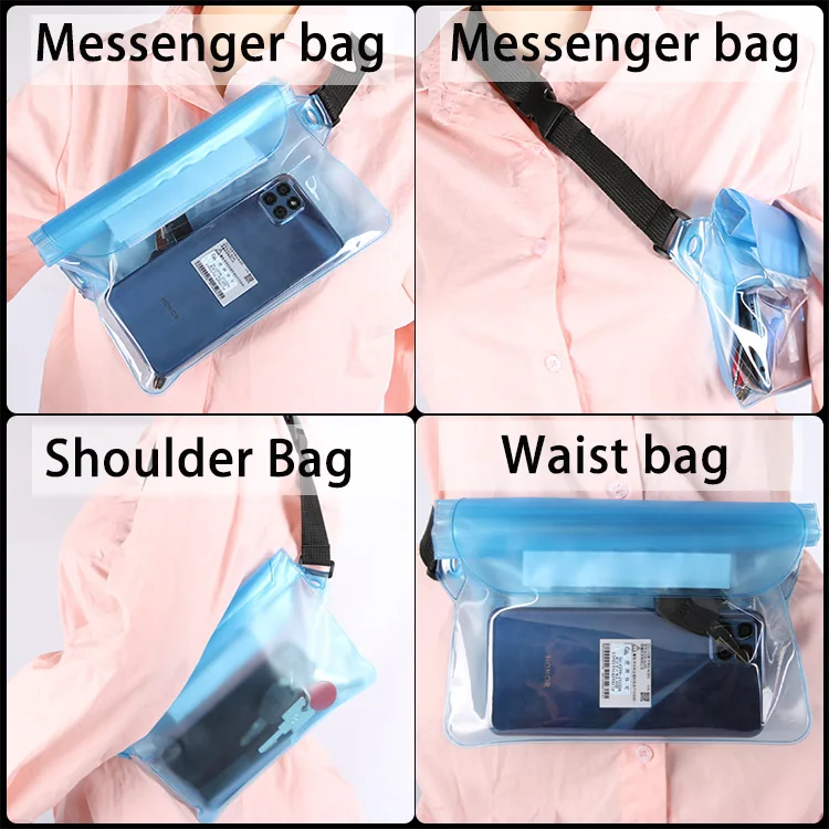 0.3mm Transparent TPU Touch Screen Floating Kayaking Mobile Phone Protector Pouch Waterproof Purse Water Proof Waist Bags