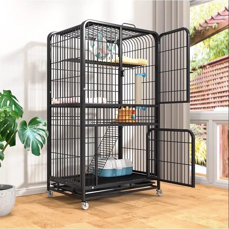 muti-layer cat cage metal cat villa pet cage buy high quality transport metal big kennels with wheels dog cage