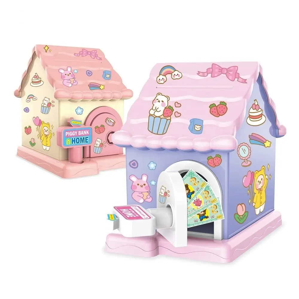 Unisex DIY Educational Simulation Key Unlock Stickers Cute House & Piggy Bank Decorations for Kids 0 to 24 Months