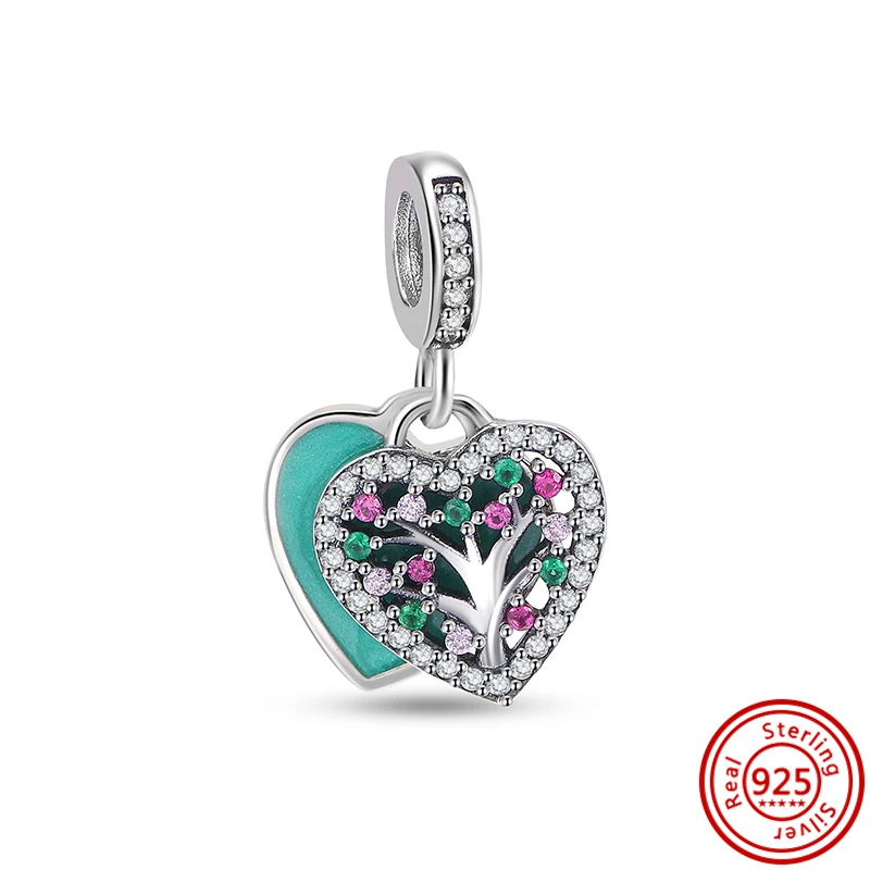 2022 New 925 Sterling Silver Cube flower Diy Charms Beads Fit Original Snake Bracelet For Women Jewelry design bangles