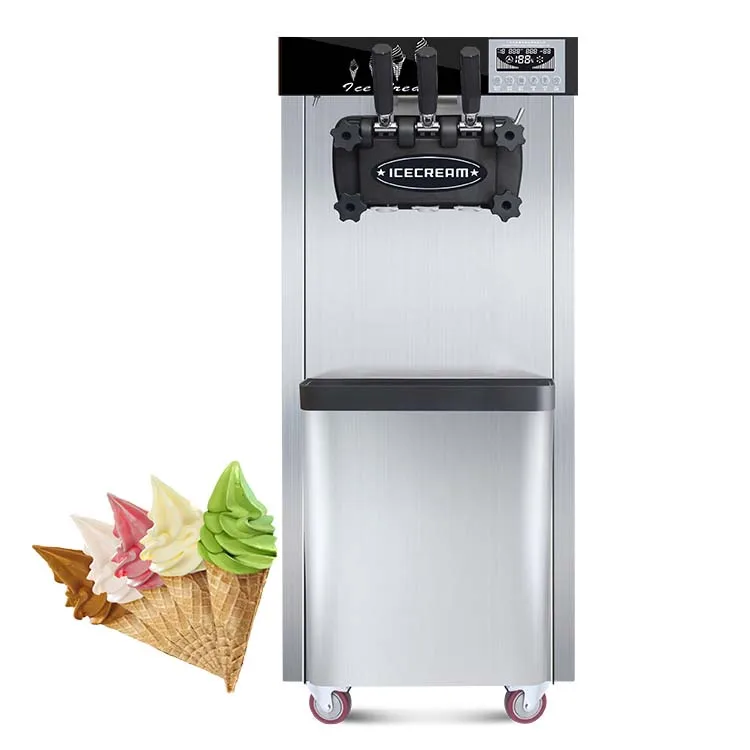 Легкая в чистке мягкая подача вертикальная машина для мороженого 618DB машина для мороженого на продажу